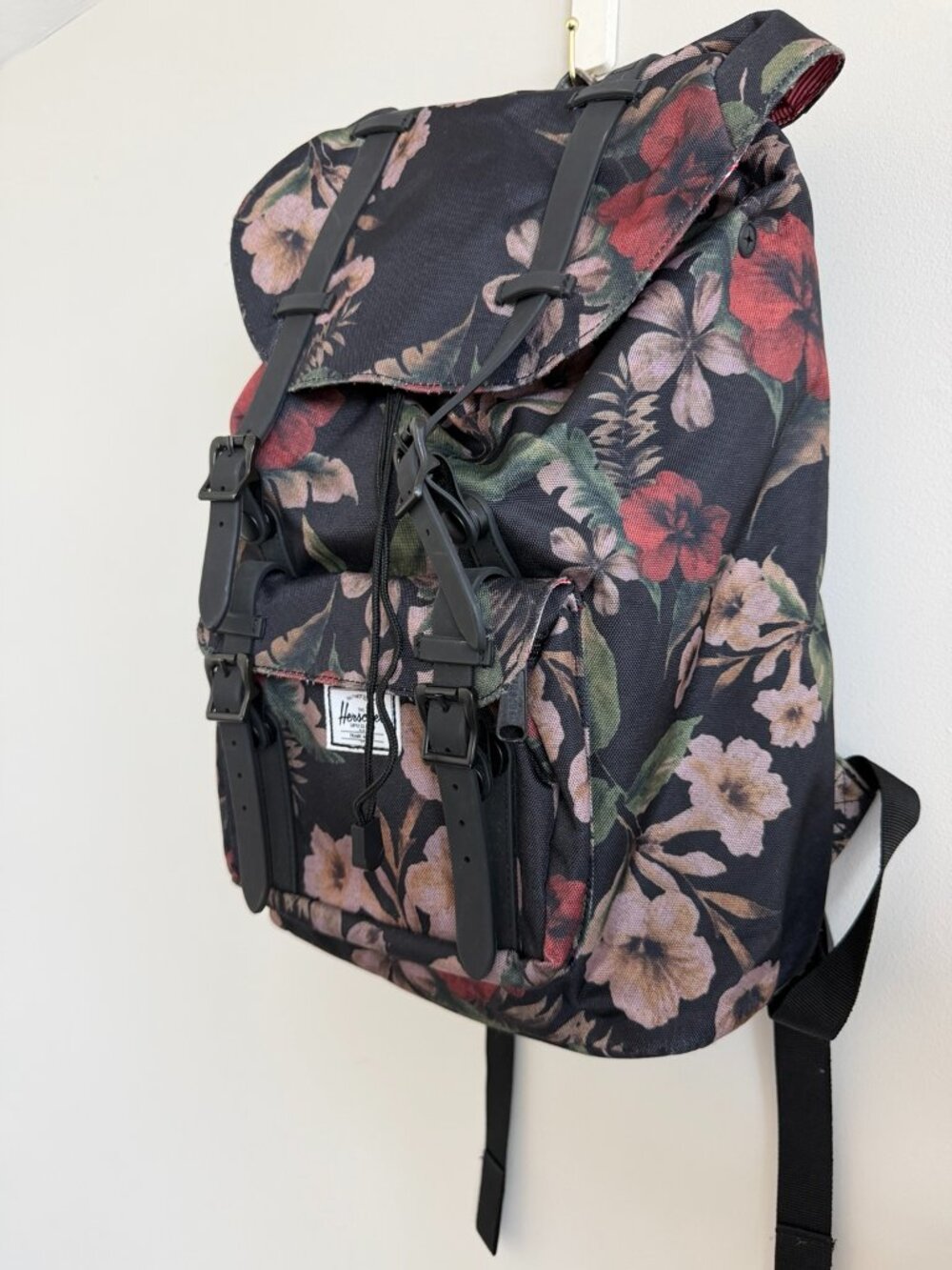 Herschel Little America Mid Volume Watercolor Floral Backpack 17L Laptop